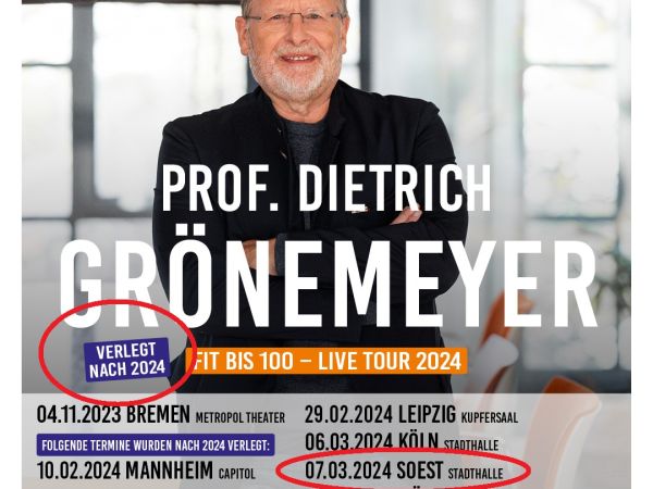 Bild zu ACHTUNG, TERMINVERSCHIEBUNG! Prof. Dietrich Grönemeyer: 